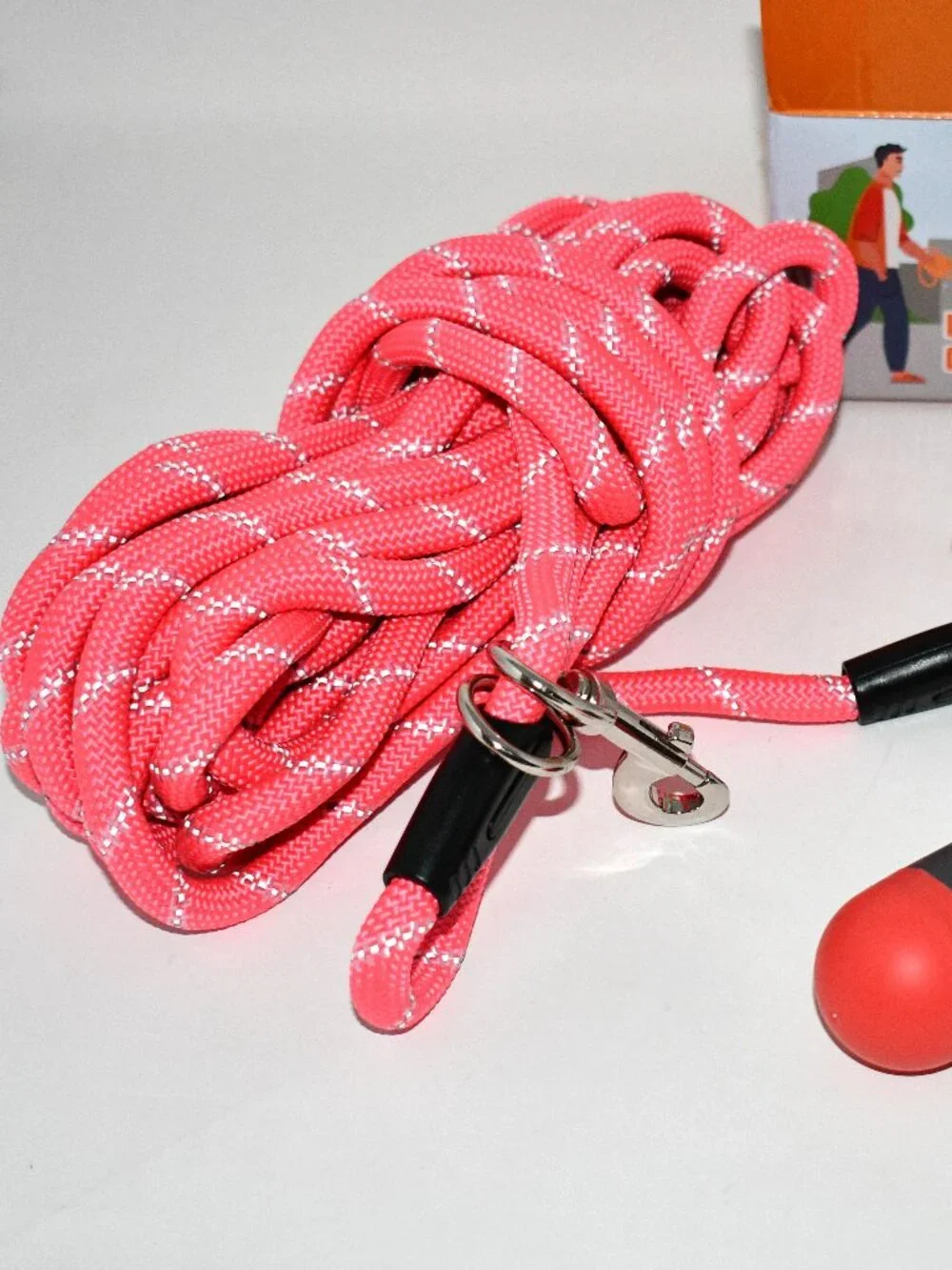 Lanwandeng 30FT Reflective Dog Training Leash, Heavy Duty, Pink, NWT